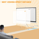 Telo Proiettore 84” 16:9 con Treppiede 200x8x118 cm in Plastica e Metallo Bianco
