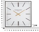 Orologio da Muro Kent 60x4x60 cm in Ferro e Vetro