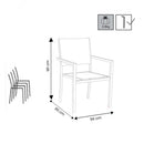 Poltrona Jamaica 55x58x85 h cm in Textilene Bianco