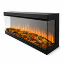 Camino Elettrico da Incasso a Parete 3 Lati Aperti 152x28x52 cm Detroit LED RGB e APP  