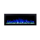 Camino Elettrico da Pavimento 45,4x152,4x18,5 cm Effetto Fiamma 1500W Racy 60 Nero