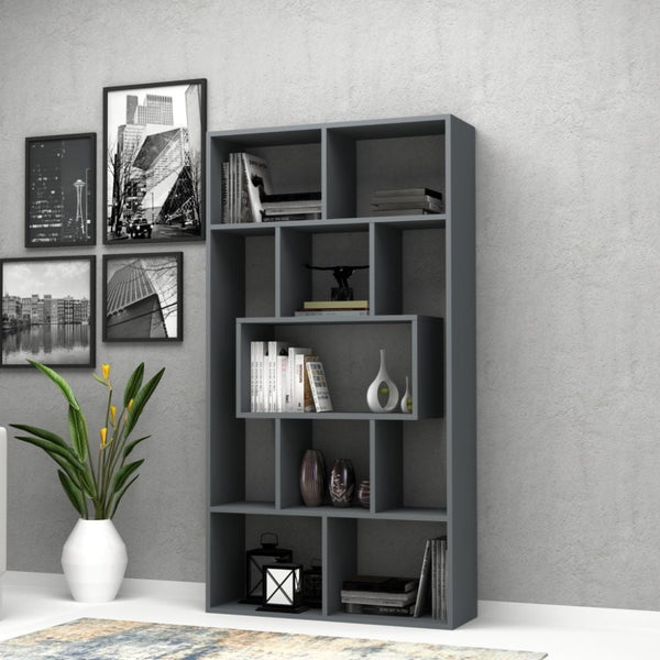 Libreria Face 90x30x170 cm grigio cemento acquista