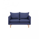 Divano 2 Posti Florin 130x84x51 h cm in Tessuto Blu