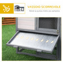 Conigliera da Esterno 147x54x84 cm in Legno Grigio