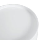 Tavolino da Salotto Moderno con Cassetto in Legno Bianco Ø38x45 cm 