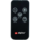 Ventilatore Torre Colonna Oscillante 60W 107cm 3 Velocita Timer Telecomando Nero Alpina