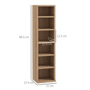 Set 2 Pezzi Mobile Libreria Porta CD 21x22.5x88,5 cm Colore Legno   