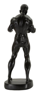 Statuetta Atlas 18,5x20,5x43,5 cm in Resina Nero e Oro      