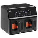 Friggitrice ad Aria 2 Cestelli Indipendenti 4 L Schermo LED Touch Nero   