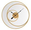 Orologio Specchio 90x5,5x90 cm in Ferro e MDF e Specchio Oro      