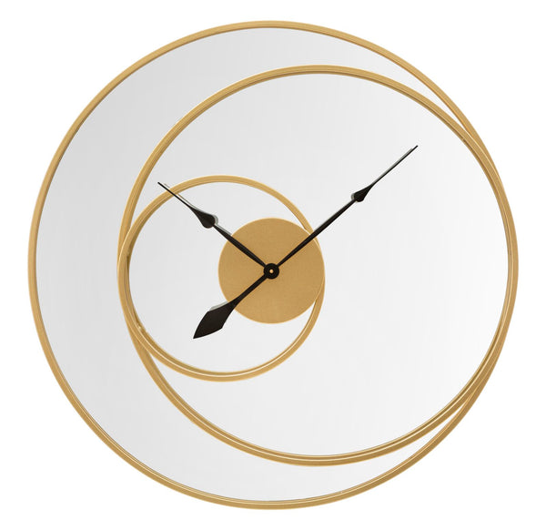 Orologio Specchio 90x5,5x90 cm in Ferro e MDF e Specchio Oro acquista
