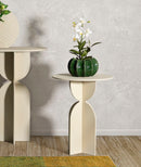 Tavolinetto Dune Ø45x58 cm in Ferro Crema      