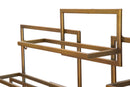 Porta Bottiglie Glam Orizzontale 80x10x50 cm in Ferro Oro
