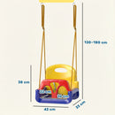 Altalena per Bambini da Giardino 3 in 1 con Corde Regolabili 42x33x120-180 cm in PP e PE Blu      