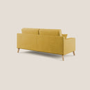 Divano 3 Posti 206x95x91 cm in Tessuto Giallo