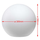 Lampada Sfera da Giardino 30cm Luce Illuminazione Esterno Attacco E27 Bianco