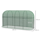 Serra per Piante a Rete con Porta a Cerniera e Picchetti a Terra 3x1x1,5m  Verde