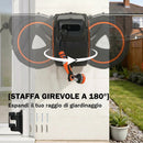Avvolgitubo Retrattile 28+2 m con Riavvolgimento Automatico e Sistema di Bloccaggio Nero e Arancione      
