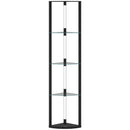 Lampada da Terra con 5 Ripiani e Luce LED 3 Livelli di Luminosità e Interruttore a Pedale Nero      