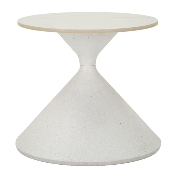 Tavolinetto White Ø45x39 cm in Ferro e Ceramica Bianco online