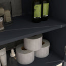 Mobile Sottolavello da Bagno 60x30x60 cm in Truciolato e MDF Grigio
