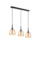 Lampada a Sospensione da Interno  E27 in Alluminio Ottone Satinato