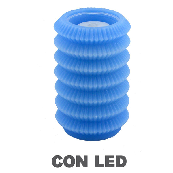 sconto Candela led lanterna blu fontana cm Ø13,5xh20