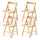 Set 4 Sedie pieghevoli 42,5x47,5x79 cm Penelope in legno naturale