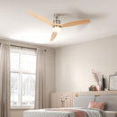 Ventilatore da Soffitto con Luce LED Bianca a 6 Velocità e Timer Ø132 x 43A cm in Metallo e Acrilico 