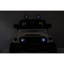 Macchina Elettrica per Bambini Fuoristrada Toyota Fj Cruiser 12V Telecomando Ruote in Gomma e Sedile in Pelle Bianco