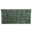 Rotolo di Siepe Artificiale per Balcone e Giardino 300x150 cm in PE Anti-UV con Foglie Verde Scuro 