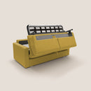 Divano Letto 3 Posti 206x92x96 cm in Tessuto Giallo