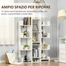 Libreria ad Albero 96x30x150 cm 13 Ripiani Bianco