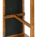 Specchio da Camera e Ingresso con Ripiano Inferiore e Binario 35,5x49,5x167,8 cm in Legno e Vetro 