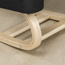 Sedia Ergonomica con Inginocchiatoio 51x69x58 cm in Betulla e Poliestere Nero  