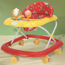 Girello Bambini per Primi Passi con Chiusura Salvaspazio e Console Gioco Rosso