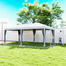 Gazebo da Giardino 6x3 m Pieghevole con Zanzariera e Borsa di Trasporto in Acciaio e Tessuto Oxford Crema      