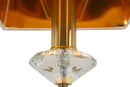 Lampada da Muro Salisburg 18x24x40 cm in Ferro e Vetro e Tessuto Oro e Bianco      