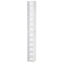Set 2 Librerie Scaffale porta CD e DVD 21x22,5x88,5 cm a 12 Ripiani Totali per 204 CD