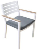 Sedia da Giardino in Alluminio Vorghini Zoagli Bianco e Grigio