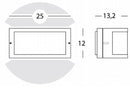 Lampada Applique Mezza Luna Aperta Colore Grigio per Esterno Linea Umbe Sovil