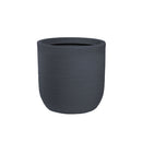 Vaso da Esterno Interno Design Cilindrico Ø35x34 cm Raffaello in Resina Grigio 