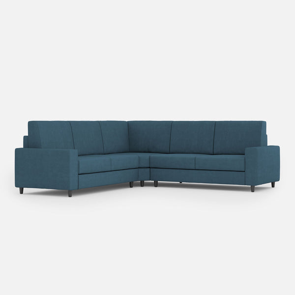 Divano Angolare 5 Posti 246x246x85 cm Sakar in Tessuto Avio acquista