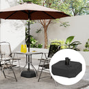 Base per Ombrellone Quadrata Riempibile con Sabbia o Acqua fino a 25kg in HDPE Nero      