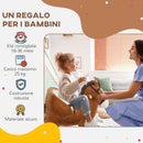 Cavallo a Dondolo per Bambini in Legno e Peluche Cavallo Marrone  