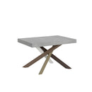 Tavolo Allungabile 120-224x90x77 cm Volantis Cemento Telaio 4C 