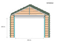 Casetta Box da Giardino in Lamiera di Acciaio 360x1064x307 cm Beige