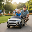 Macchina Elettrica per Bambini Licenza Land Rover Evoque 12V con Telecomando Grigio