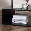 Tavolino Basso da Salotto in Legno Nero 50x50x50 cm 