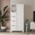 Mobile 4 Cassetti 5 Ripiani 164,5x77x29,6 cm in MDF Yada Bianco